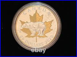 2020 Canada $25 Timeless Icons Polar Bear Pure Silver Piedfort Coin 176223