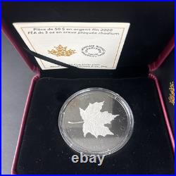2020 Canada $50 Fine Silver Coin Rhodium-Plated Incuse 3oz Silver Maple