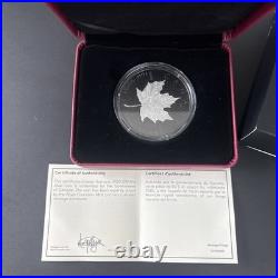 2020 Canada $50 Fine Silver Coin Rhodium-Plated Incuse 3oz Silver Maple