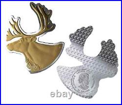 2020 Canada $50 Real Shapes Caribou Pure Silver Coin