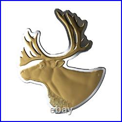 2020 Canada $50 Real Shapes Caribou Pure Silver Coin