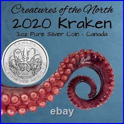 2020 Canada Creatures of the North 2oz Kraken Pure Silver Coin (In-Stock)