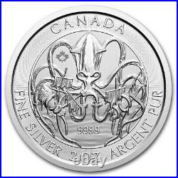 2020 Canada Creatures of the North 2oz Kraken Pure Silver Coin (In-Stock)