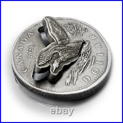 2020 Canada R&D Lab Flying Loon 2oz. 9999 Pure Silver $1 Coin COA #13/425