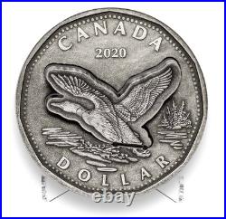 2020 Canada R&D Lab Flying Loon 2oz. 9999 Pure Silver $1 Coin COA #13/425