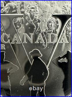 2020 Canadian 23.17g 99.99% Pure Silver Proof Dollar. 75Th Anniversary VE DAY