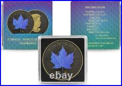2020 Chameleon 1 oz Canadian Silver Maple $5 Coin Space Metals 500 Mintage