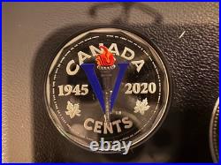 2020 Classic Canadian Proof Pure Silver Colourised Coin Set with Medallion OGP+COA
