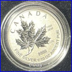 2020 Fine Silver Maple Leaf Fractional 5 Coin Set, O Canada. E-351