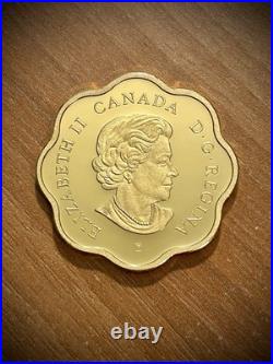 2020 RCM $20 Canada Scallop Shaped Iconic Maple Leaf Fine Silver withGold Gilding