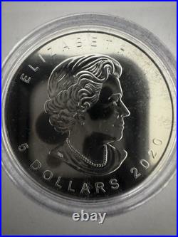 2020 W 1 oz 99.99% PURE SILVER $5 CANADIAN MAPLE LEAF With OGP and COA