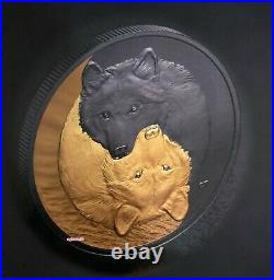 2021, 1 oz. Silver Coin, Black and Gold, The Grey Wolf (PRE-SALE)