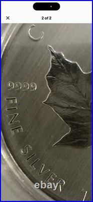 2021. 1oz 99.99% PURE SILVER CANADIAN MAPLE LEAF $5 COIN WITH W MINT MARK