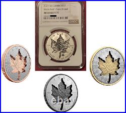 2021, 2022, 2023, 2024 Super Incuse Maple Leaves 1oz. 9999 Silver Coins Canada