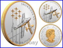 2021 5oz Silver Gold-Plated'The Snowbirds' Proof $50 Coin (RCM 200151) (20203)