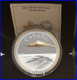 2021 Avro Arrow $50 5OZ Pure Silver Proof Coin Canada