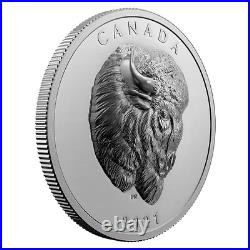 2021 Bald Bison Extraordinarily High Relief 1oz. 9999 silver Coin Canada