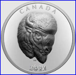 2021 CANADA $25 BOLD BISON 1oz ExtraOrdinary High Relief Pure Silver Proof Coin