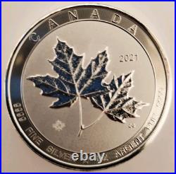 2021 Canada $10 Twin Maple Leaf 2 Ounce. 9999 Silver Coin Royal Canadian Mint