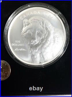 2021? Canada 10 oz Pure Silver Coin Wolf Sketch Robert Bateman #209/800