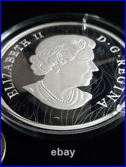 2021? Canada 10 oz Pure Silver Coin Wolf Sketch Robert Bateman #209/800