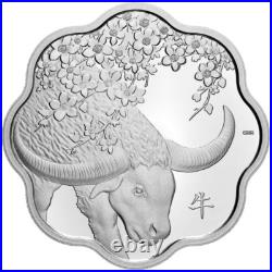 2021 Canada $15 Lunar Lotus Year of the Ox Pure Silver Coin