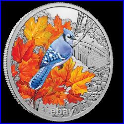 2021 Canada $20 Colourful Birds Blue Jay 1 oz. 9999 Silver Coin 7,500 Made