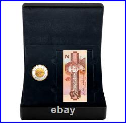 2021 Canada 25 Years of The $2 Piece From Bill To Coin Silver With Gold Plating