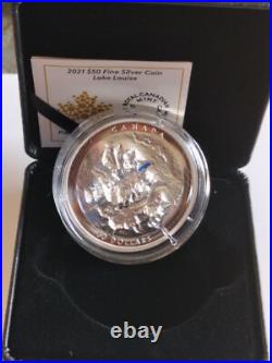2021 Canada $30 Fine Silver Coin Lake Louise Extraordinarily High Relief
