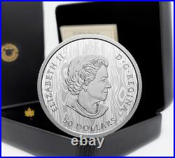 2021 Canada $50 Multilayered Cougar 3D pure silver Coin. 9999 Low Mintage 1,500