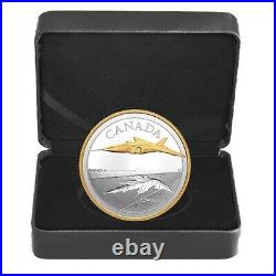 2021 Canada Avro Arrow gold plated silver 5 oz coin mint fresh & in stock