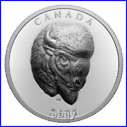2021 Canada Bold Bison EHR Extra High Relief Pure Silver Proof Coin