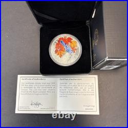 2021 Canada Colourful Birds Blue Jay 1oz. Pure Silver Coin
