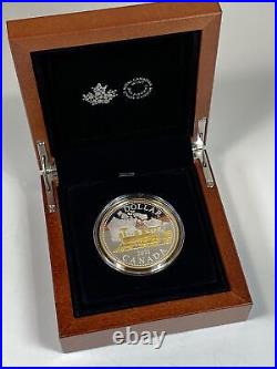 2021 Canada Masters Club Pure Silver Dollar Trans Canada Railway 2oz Gold Plated