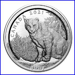 2021 Canada Multilayered Cougar $50 99.99% Pure Silver Coin