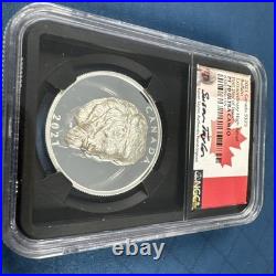 2021 Canada Silver $25 Buffalo Extraordinary High Relief NGC PF70 Signed FDOI