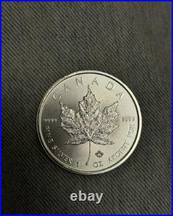 2021 Canada Uk Queen Elizabeth li Maple Leaf 1 Oz Vintage Silver $5