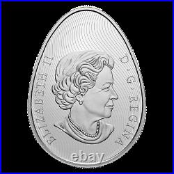 2021 Canada Ukrainian Pysanka Egg Shaped $20 1 oz Fine Proof Silver Coin RCM