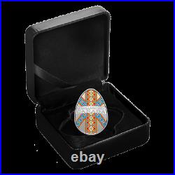 2021 Canada Ukrainian Pysanka Egg Shaped $20 1 oz Fine Proof Silver Coin RCM