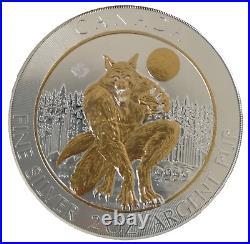 2021 Canadian Werewolf 2oz Gilded Silver Collectors Edition
