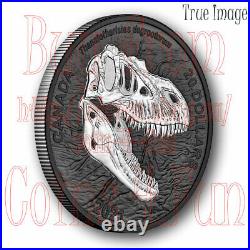 2021 Death Reaper Tyrannosaur Discovering Dinosaurs $20 Pure Silver Coin Canada