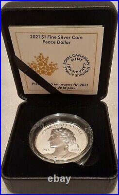2021 Lady Peace PAX Dollar Nation $1 1OZ PureSilver Proof Coin Canada Sea to Sea