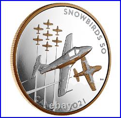 2021 Pure Silver Coin 5 Oz The Snowbirds A Canadian Legacy $50
