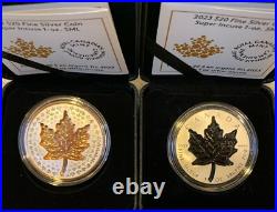 2022 2023 Super Incuse Maple Leaves 1oz. 9999 Silver Coins Canada