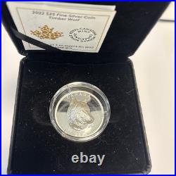 2022 $25 Timber Wolf Pure Silver Coin
