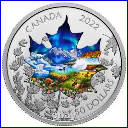2022 $50 Canadian Collage 3 oz Pure Silver Coin