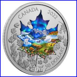 2022 $50 Canadian Collage 3 oz Pure Silver Coin