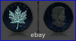 2022 $5 Glow In The Dark ARTIFICIAL INTELLIGENCE LEAF 1 Oz Silver Colored Coin