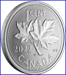 2022 CANADA 1c FAREWELL TO THE PENNY Winnipeg Mint Mark 1oz Silver Coin & ROLL