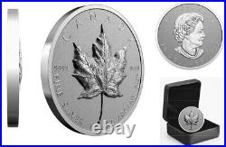 2022 CANADA $20 UHR Ultra-High Relief Silver Maple Leaf SML 1oz Pure Silver Coin